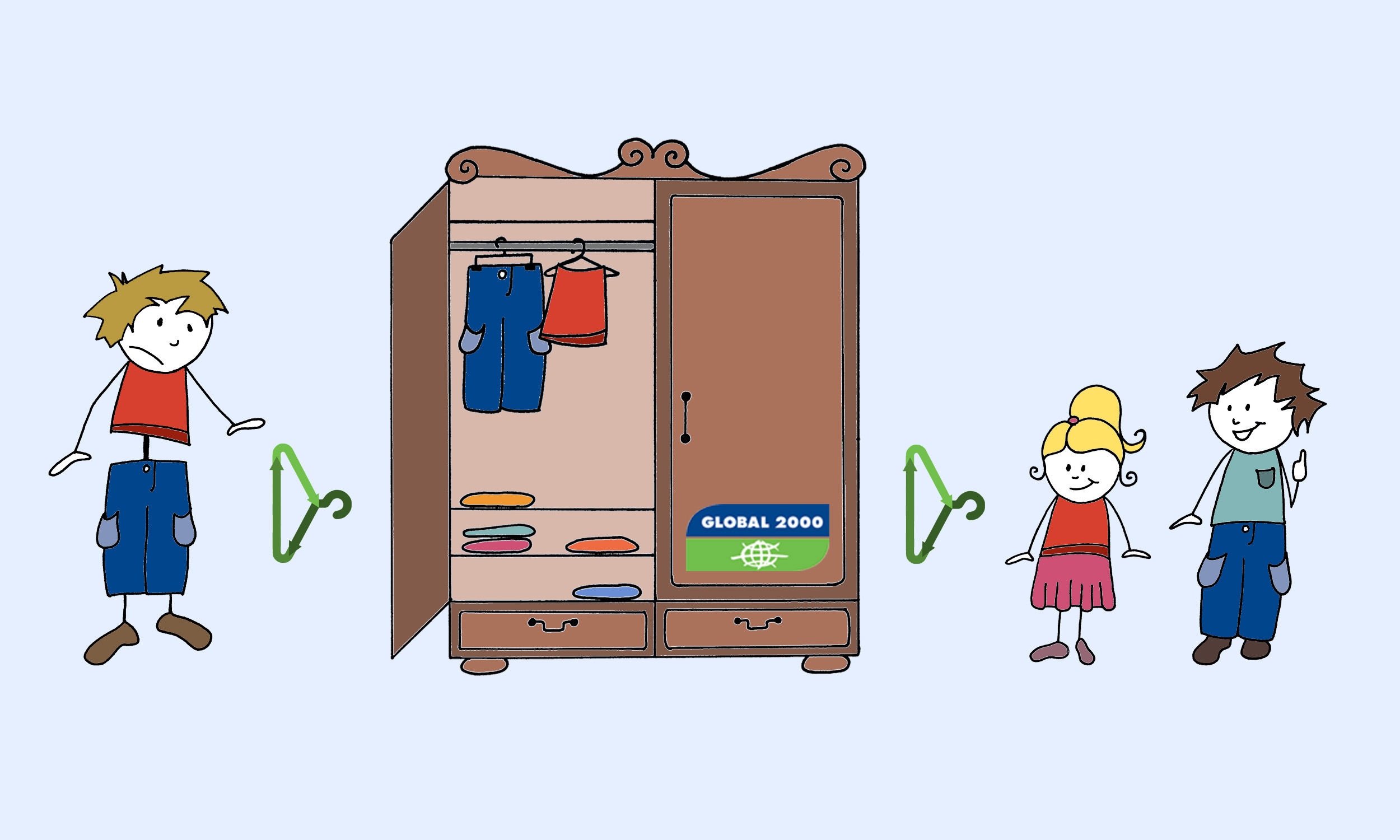 Der offene kleiderschrank kostenloser kleidertausch leicht ...