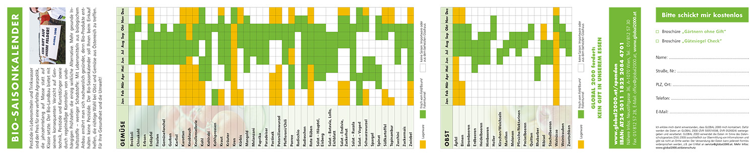 GLOBAL 2000 Biosaisonkalender GLOBAL 2000 Biosaisonkalender