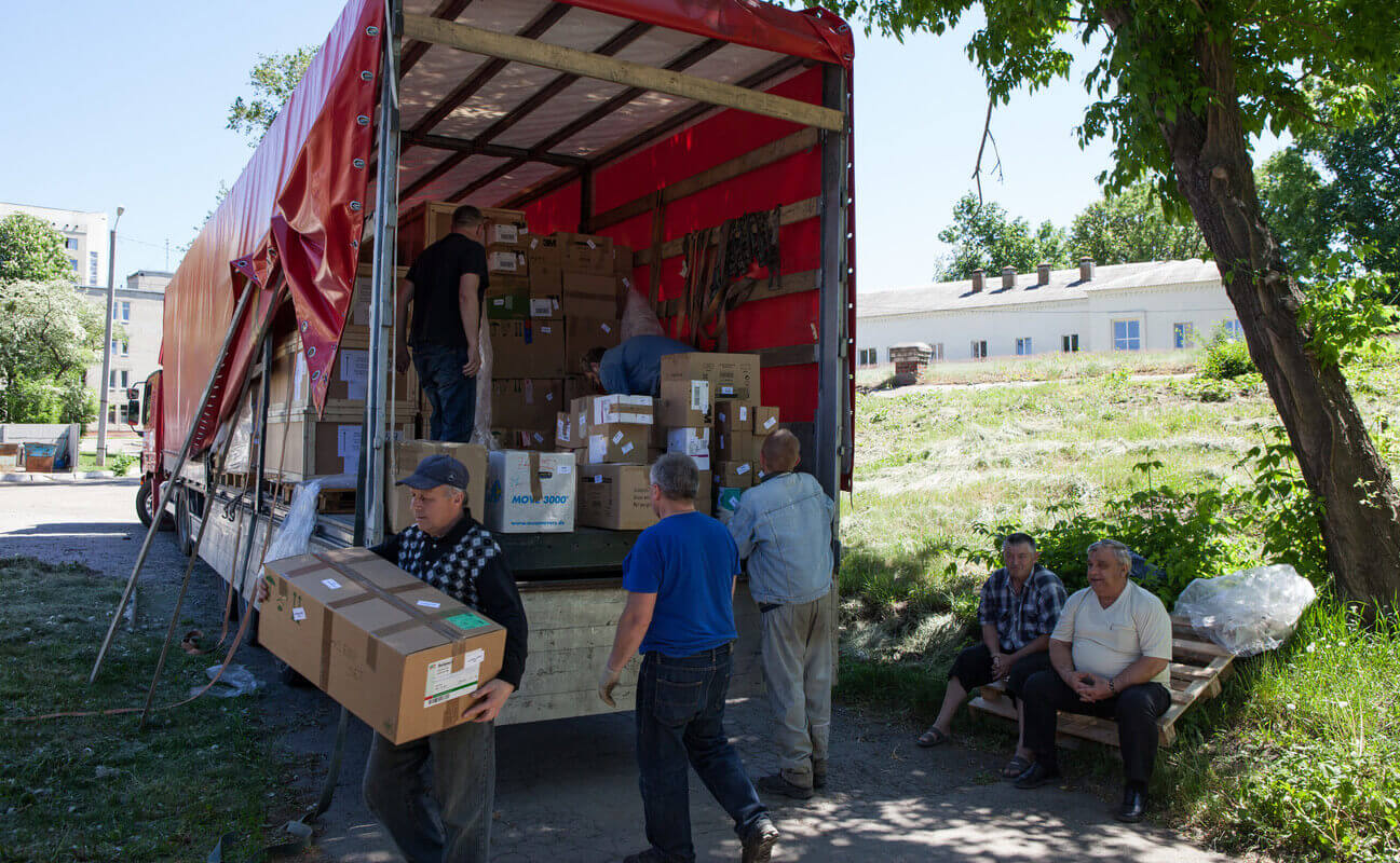 Ukraine Hilfslieferung