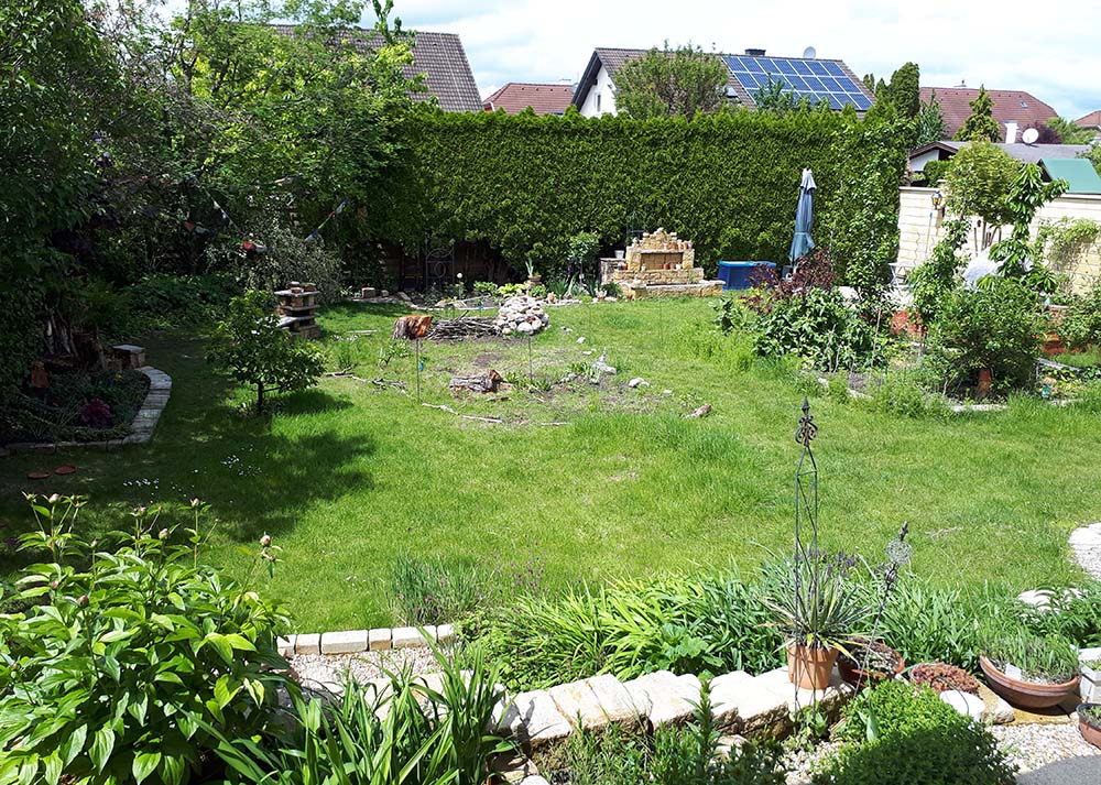 Garten von Frau Suppan im Frühjahr 2019
