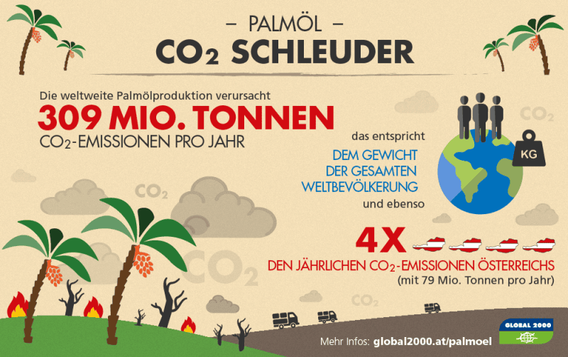 Grafik: CO2-Emissionen des Palmölanbaus