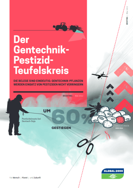 Cover der Publikation "Der Gentechnik-Pestizid-Teufelskreis"