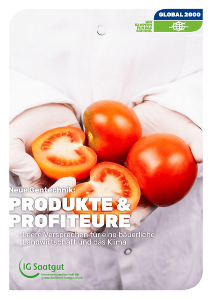 Cover "Neue Gentechnik: Produkte und Profiteure" 