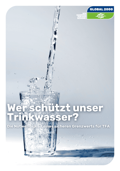 Cover zum Report Trinkwasser-Report
