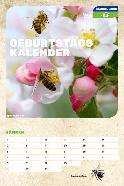 Ausschnitt aus dem Geburtstagskalender