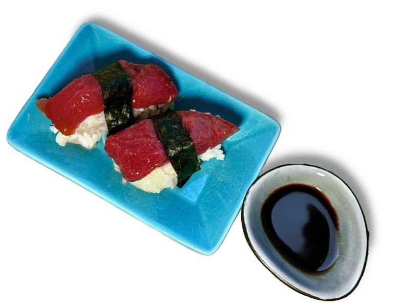 Wassermelonen Thunvisch Sashimi Style