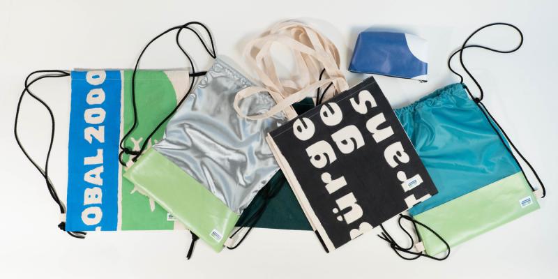 Upcycling-Taschen aus Bannern