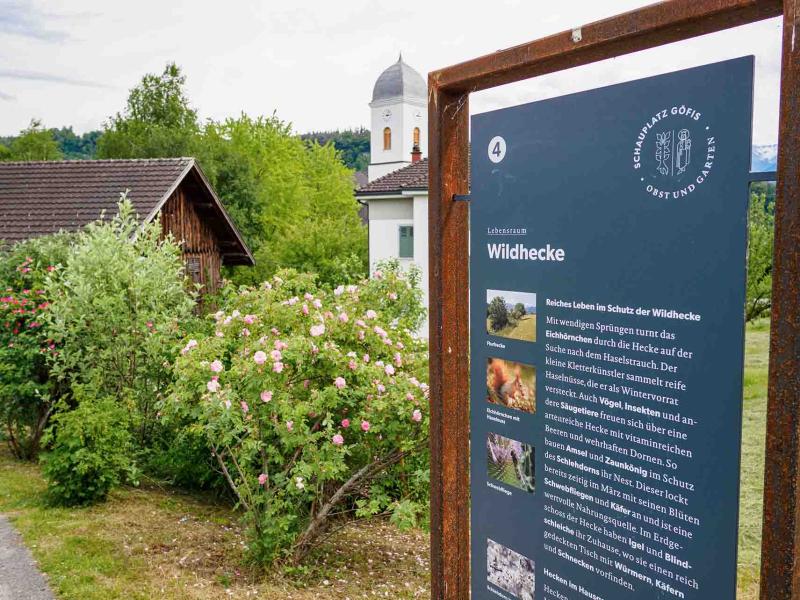 Tafel mit Naturhinweise in Göfis