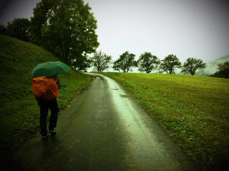Weltwanderer im Regen