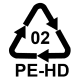 Recycling-Code 02 PE-HD