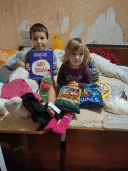 Hilfsspenden für ukrainische Familie