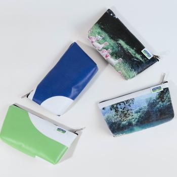 Vier kleine Upcycling Tascherl