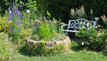Naturgarten mit Bank
