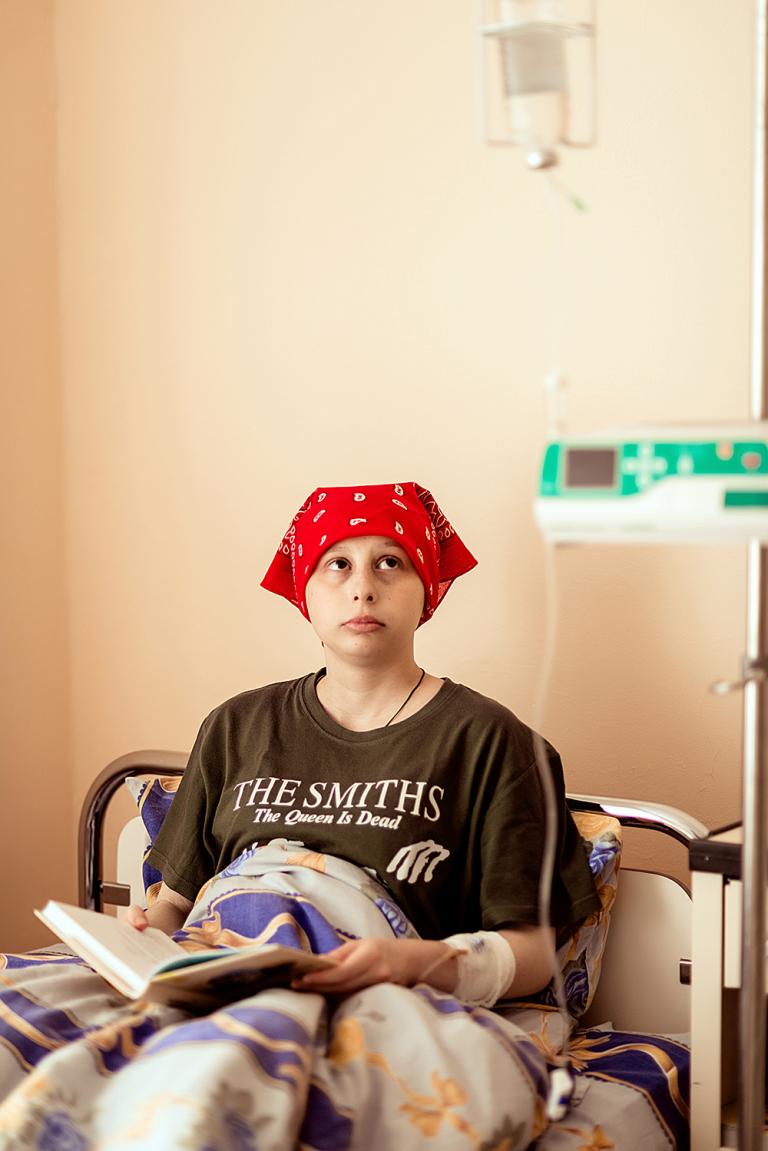 Krebskrankes Kind im Krankenhaus