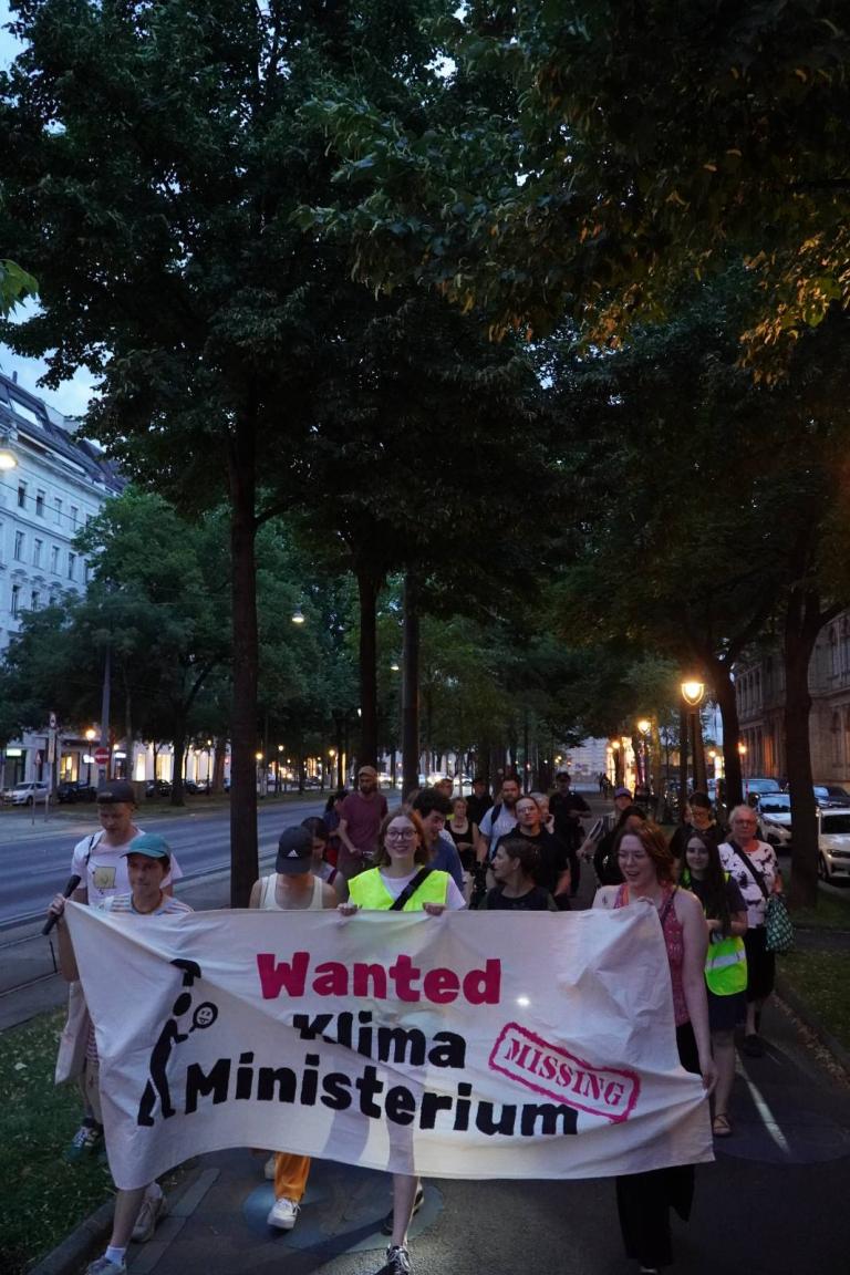 Aktion mit Banner