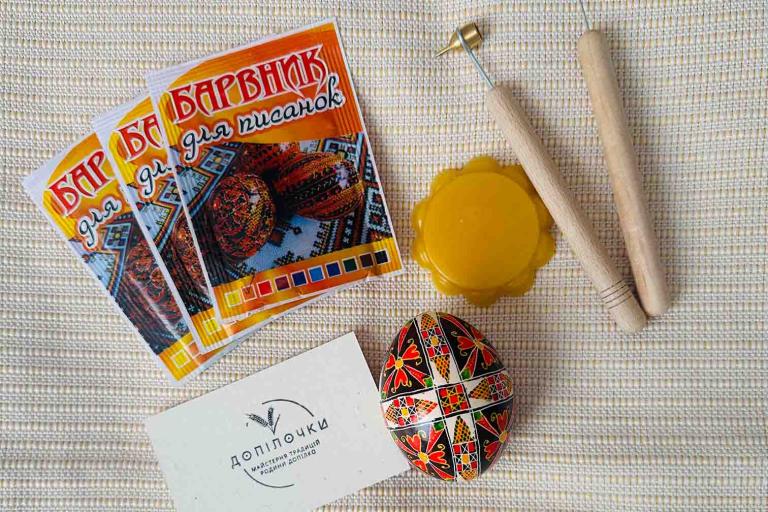 Pysanka Materialien zum Bemalen von ukrainischen Ostereiern