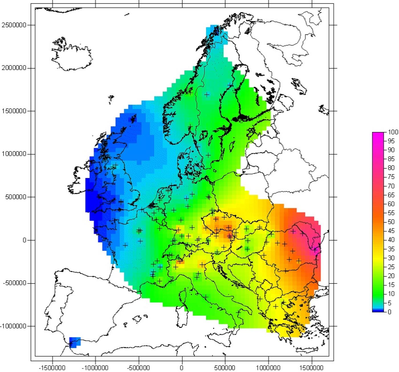 Radioaktive Belastung nach Tschernobyl Katastrophe mit Jod-131