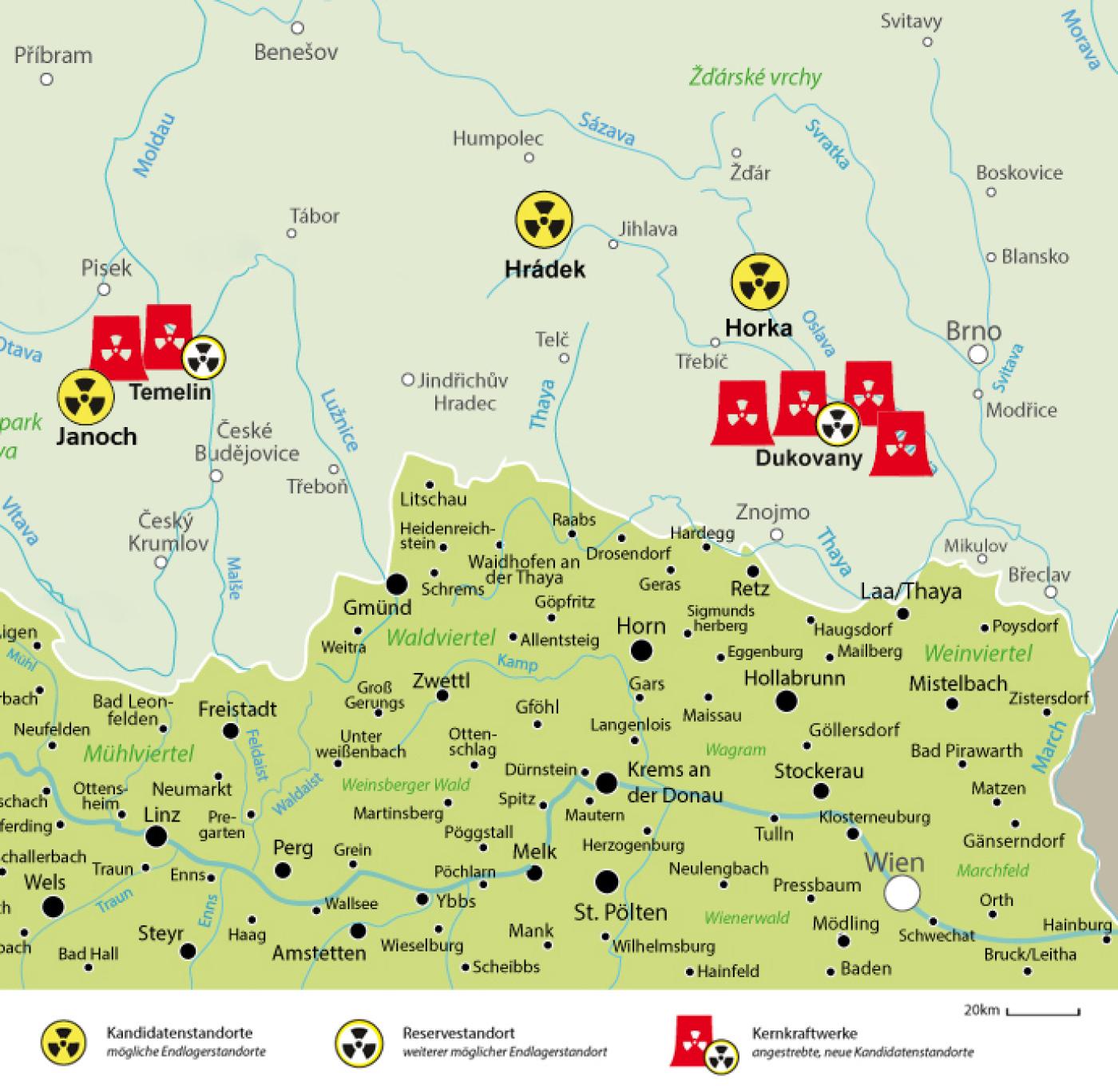 Karte zu den Atommüllendlagern