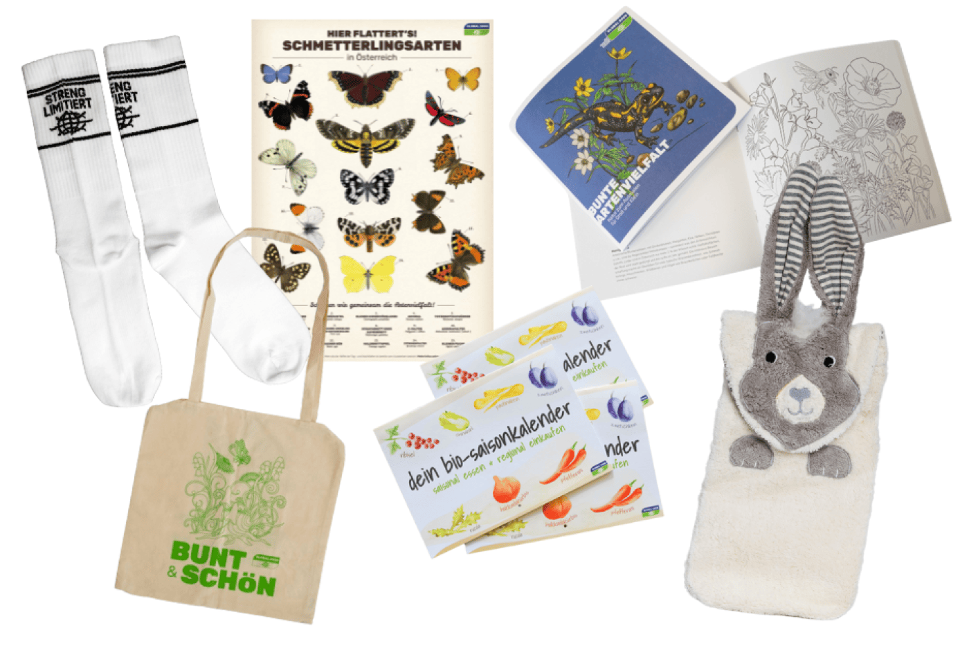 Fotocollage von verschiedenen Geschenksideen für Ostern