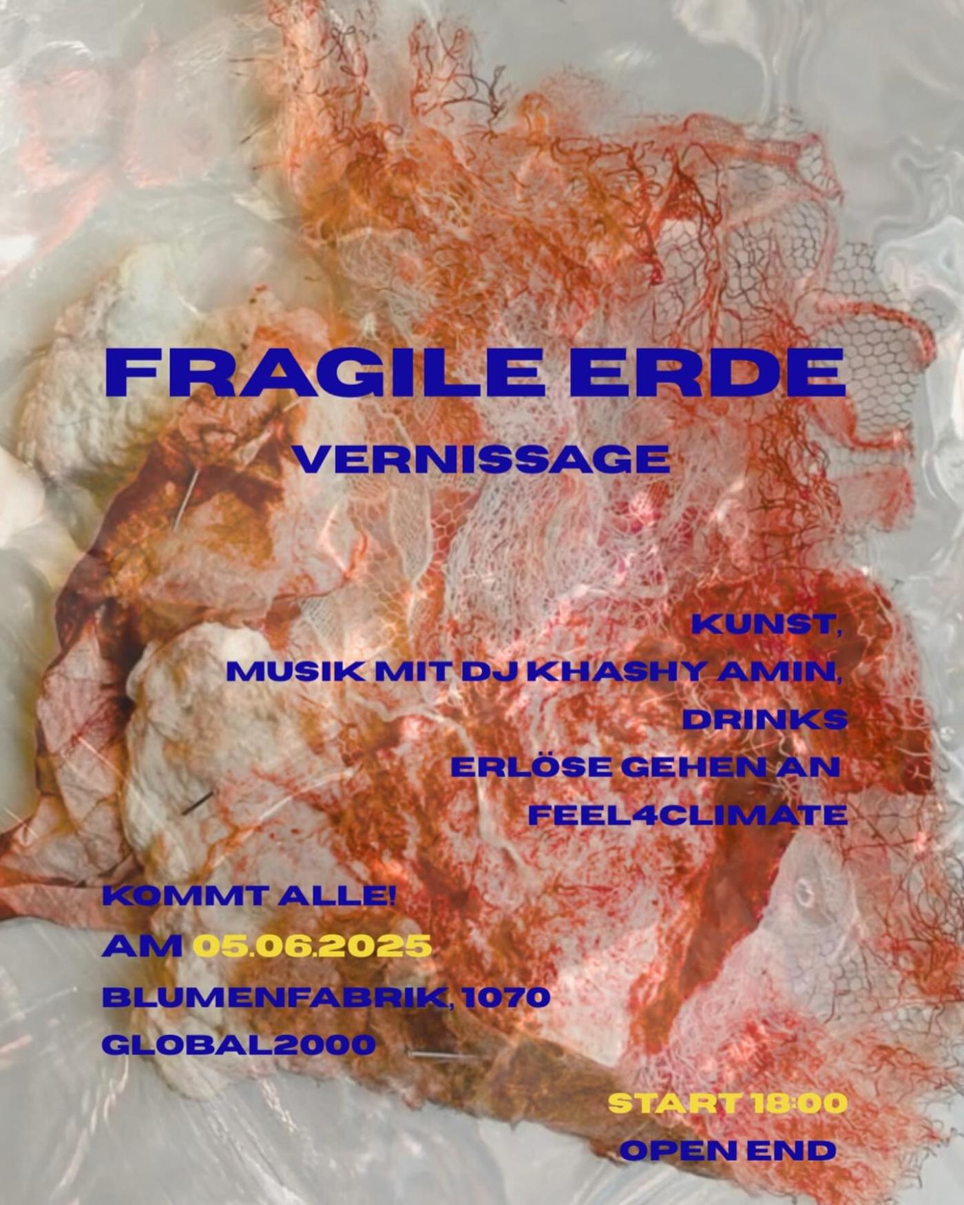 Flyer für die Vernissage Fragile Erde