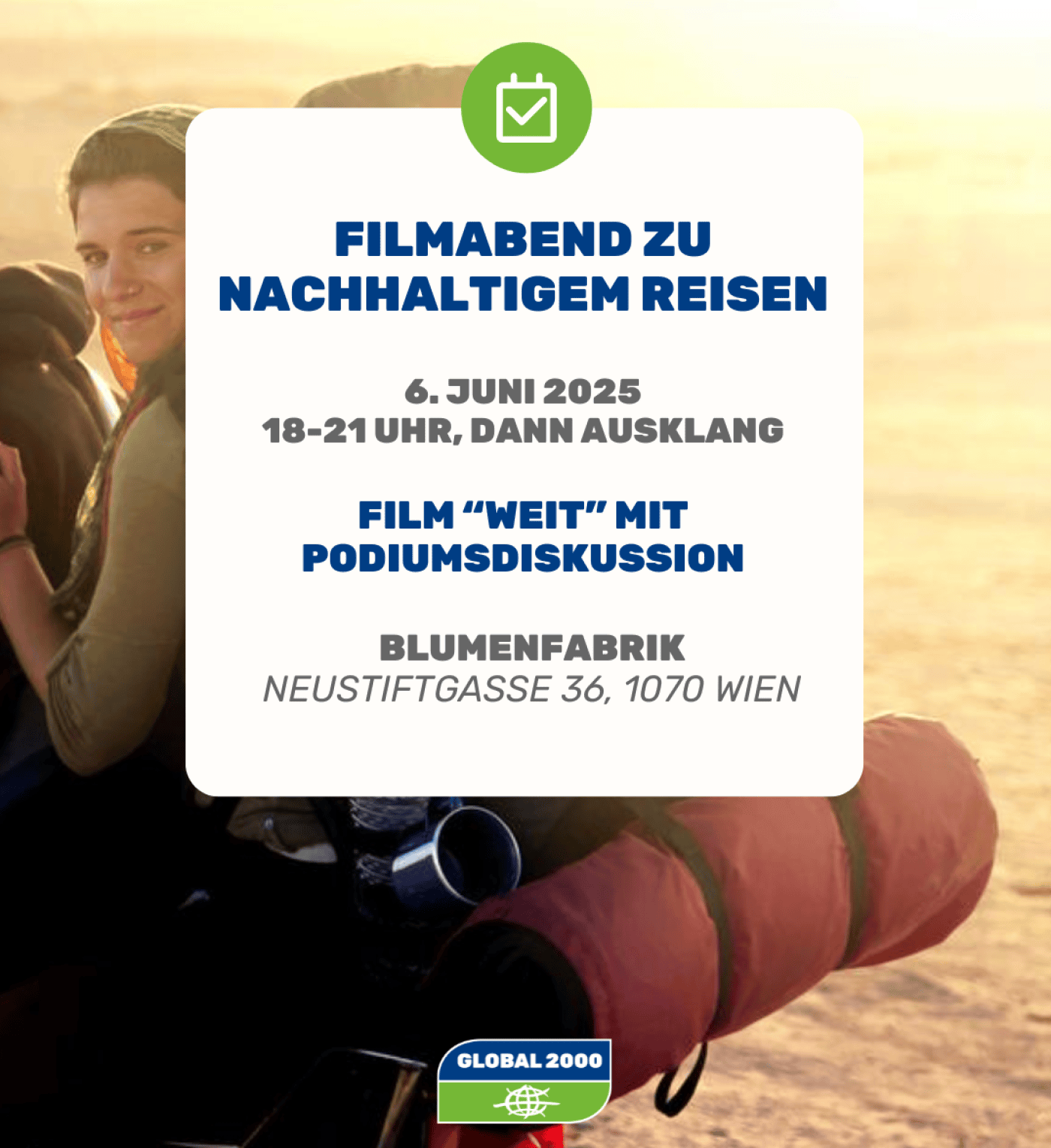 Teaser zum Filmabend zu nachhaltigem Reisen