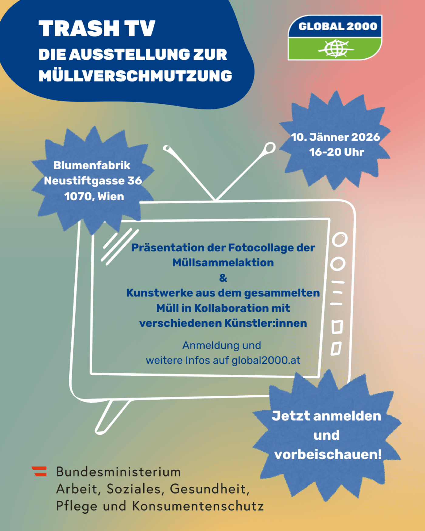 Teaser zur Ausstellung TRASH TV