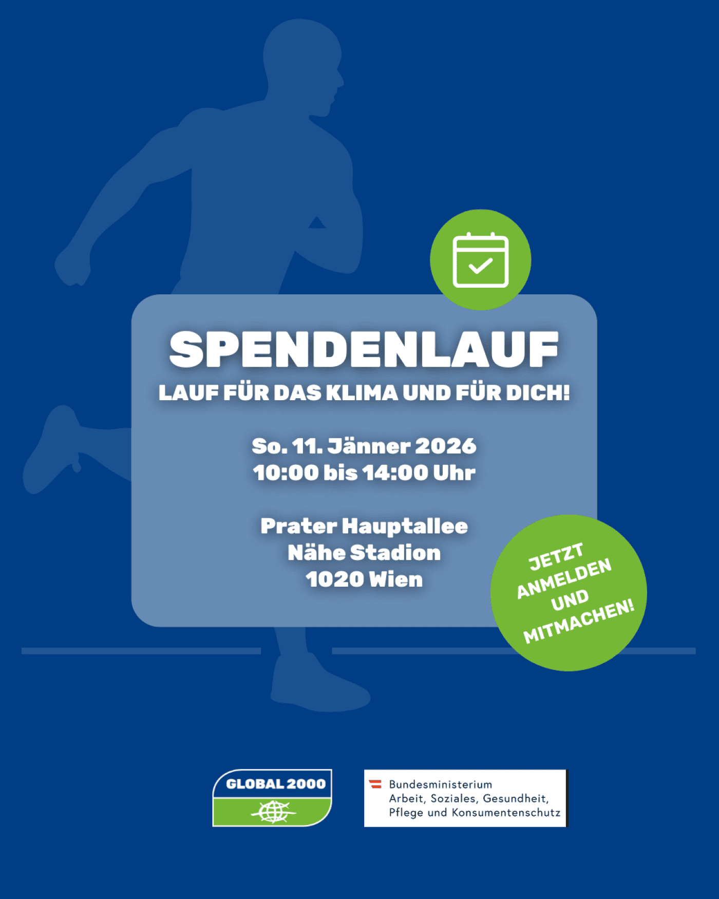 Teaser für den Spendenlauf am 11. Jänner 2025