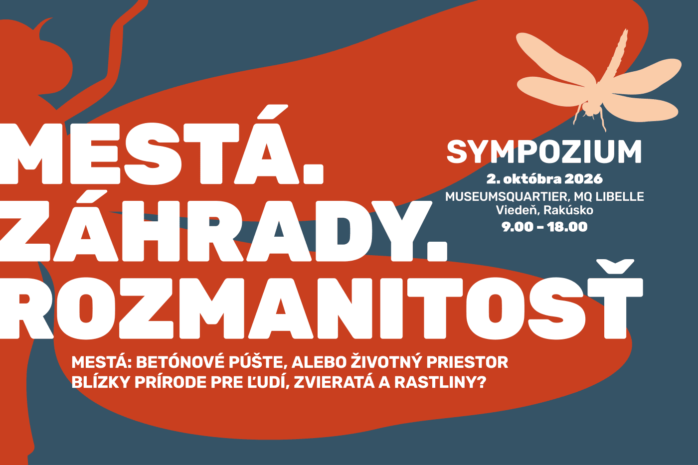 Sujet in slowakischer Sprache für das Symposium "Städte.Gärten.Vielfalt" am 2. Oktober 2026