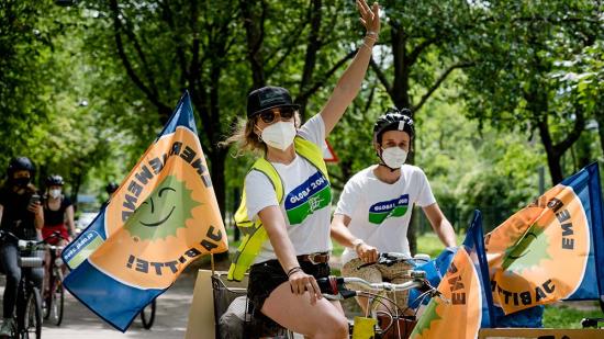 Raddemo des GLOBAL 2000 Team*Aktiv