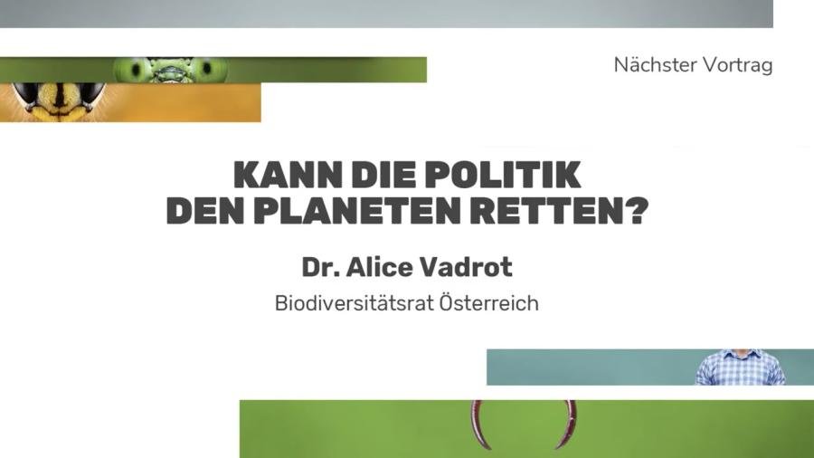 Eröffnungskeynote: Kann die Politik den Planeten retten? Dr.in Alice Vadrot
