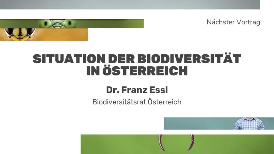 Situation der Biodiversität in Österreich: Dr. Franz Essl