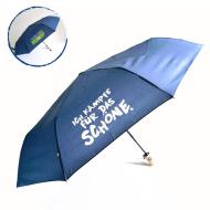 Regenschirm "Ich kämpfe für das Schöne" mit GLOBAL 2000 Logo