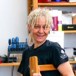 Mirjam bei der Arbeit