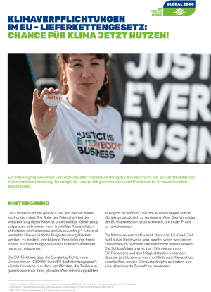 Klimaverpflichtungen im EU-Lieferkettengesetz