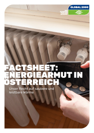 Cover zum Factsheet Energiearmut in Österreich