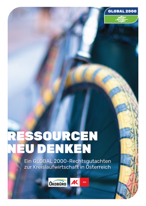 Cover der Publikation zum Kreislaufwirtschaftsgesetzes-Entwurf Ressourcen neu denken