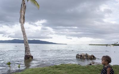 Überflutetes Gebiet auf der Kubulau-Halbinsel in Karoko 2015 (c) Jeff Tan