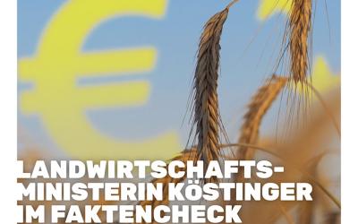 Cover: EU-Agrarreform - Landwirtschaftsministerin Köstinger im Faktencheck 