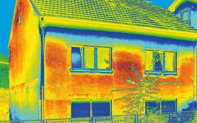 Thermografisches Bild von einem Haus