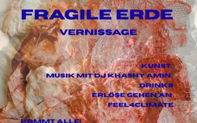 Flyer für die Vernissage Fragile Erde
