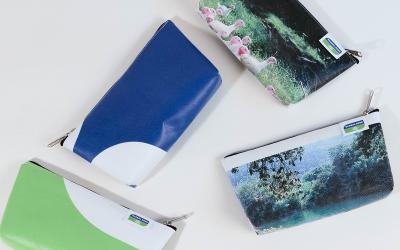 Vier kleine Upcycling Tascherl