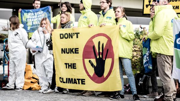 Protestaktion vor dem UNO Gebäude in Wien