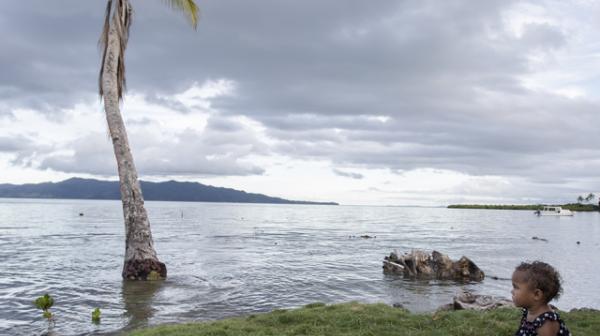 Überflutetes Gebiet auf der Kubulau-Halbinsel in Karoko 2015 (c) Jeff Tan