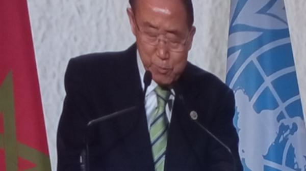 Ban Ki Moon bei der Klimakonferenz in Marrakesch