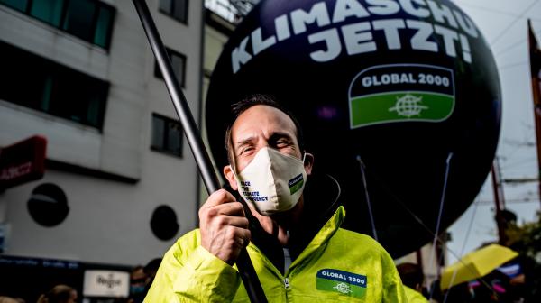 Protestestant beim Klimastreik