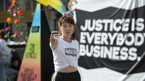 Aktivistin für gerechtes Lieferkettengesetz