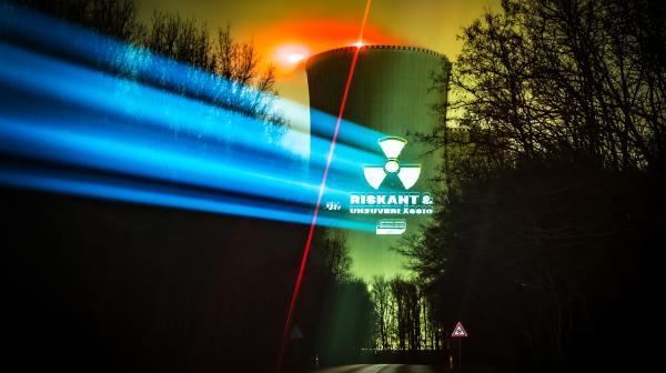 Beamer-Aktion am AKW Mochovce