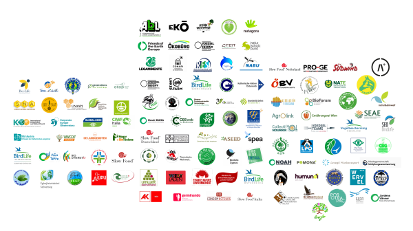 Logos der 116 Organisationen, die den Offenen Brief an EU-Kommissionspräsidentin unterzeichnet haben