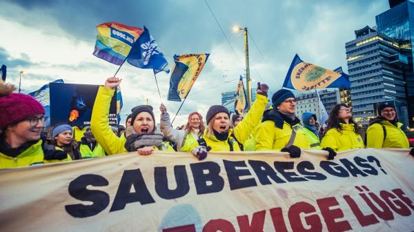 Bild der Demo gegen die Gaskonferenz 2023