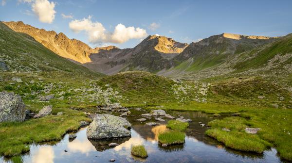 Portrait der Alpenlandschaft im Oetztal